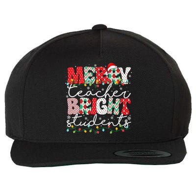 Merry Teacher Bright Students Teacher Christmas Ornaments  Wool Snapback Cap