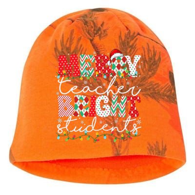 Merry Teacher Bright Students Teacher Christmas Ornaments  Kati - Camo Knit Beanie