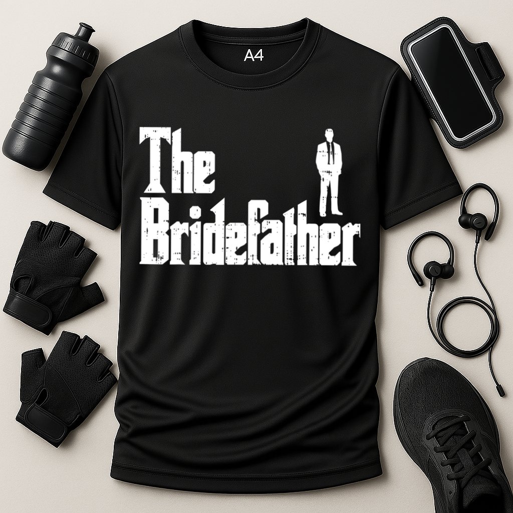 Mens The Bridefather Father Of Bride Dad Wedding Rehearsal Dinner Cooling Performance Crew T-Shirt