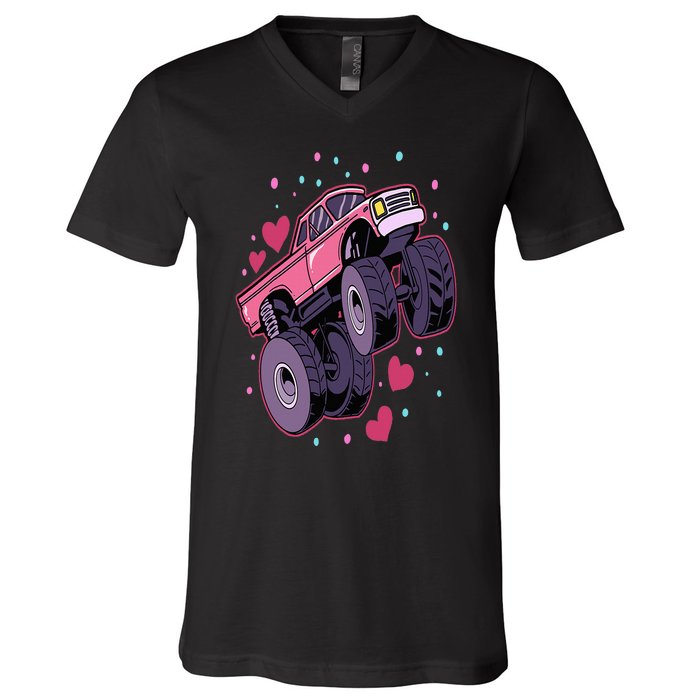 Monster Truck Big Style Truck V-Neck T-Shirt