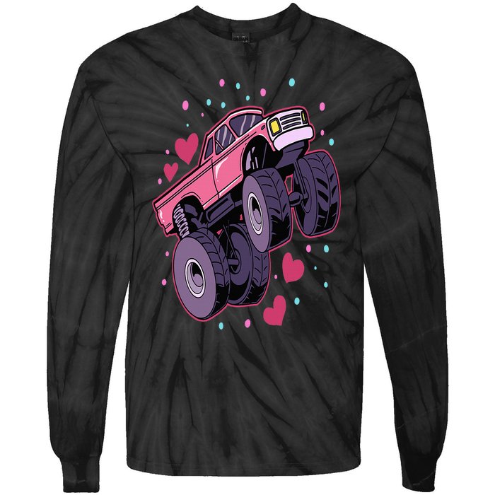 Monster Truck Big Style Truck Tie-Dye Long Sleeve Shirt