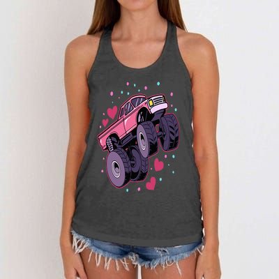 Monster Truck Big Style Truck Women's Knotted Racerback Tank