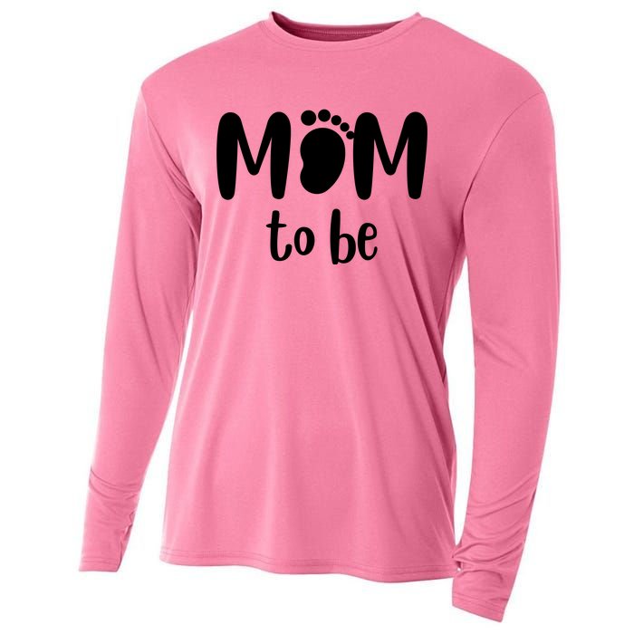 Mom To Be Pregnancy Announcement Cooling Performance Long Sleeve Crew