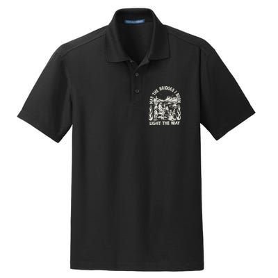 May The Bridges I Burn Light The Way Dry Zone Grid Polo