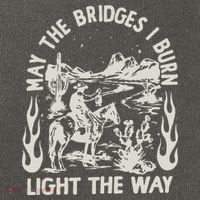 May The Bridges I Burn Light The Way Cotton Canvas Backpack