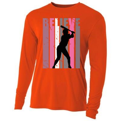 Motivating Teen Baseball Birthday Vibes Sports Teenager Gift Cooling Performance Long Sleeve Crew