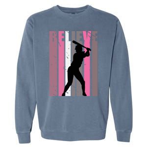 Motivating Teen Baseball Birthday Vibes Sports Teenager Gift Garment-Dyed Sweatshirt