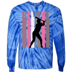 Motivating Teen Baseball Birthday Vibes Sports Teenager Gift Tie-Dye Long Sleeve Shirt