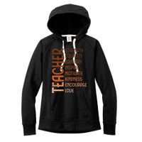 Melanin Teacher Black History Month Juneteenth Black  Women's Fleece Hoodie