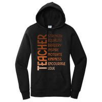 Melanin Teacher Black History Month Juneteenth Black  Women's Pullover Hoodie