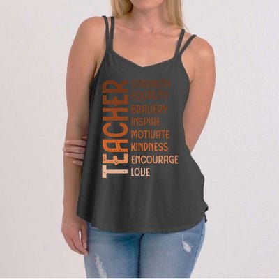 Melanin Teacher Black History Month Juneteenth Black  Women's Strappy Tank