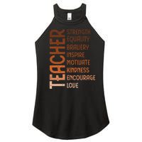 Melanin Teacher Black History Month Juneteenth Black  Women's Perfect Tri Rocker Tank