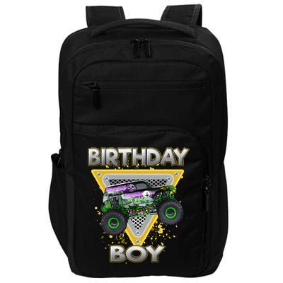 Monster Truck Birthday Boy Monster Truck Are My Jam Lovers Impact Tech Backpack