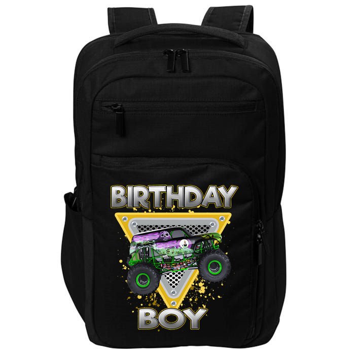 Monster Truck Birthday Boy Monster Truck Are My Jam Lovers Impact Tech Backpack