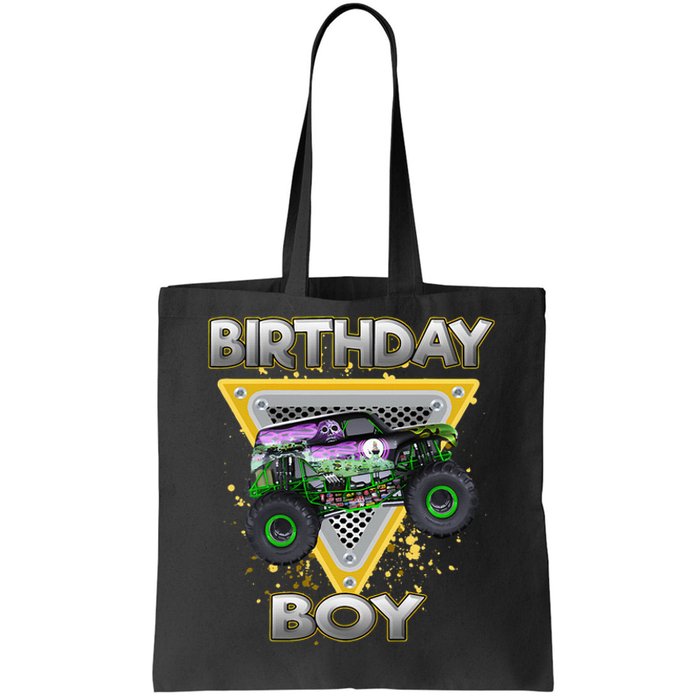 Monster Truck Birthday Boy Monster Truck Are My Jam Lovers Tote Bag