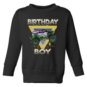 Monster Truck Birthday Boy Monster Truck Are My Jam Lovers Toddler Sweatshirt