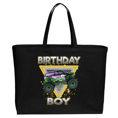 Monster Truck Birthday Boy Monster Truck Are My Jam Lovers Cotton Canvas Jumbo Tote