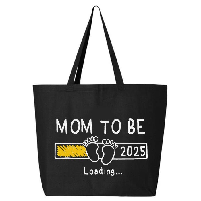 Mom To Be 2025 Loading Mom Est 2025 Promoted To Mommy 25L Jumbo Tote