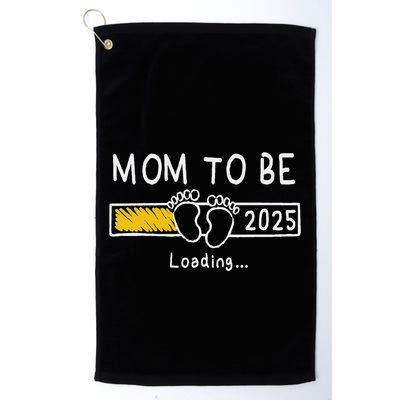 Mom To Be 2025 Loading Mom Est 2025 Promoted To Mommy Golf Towel