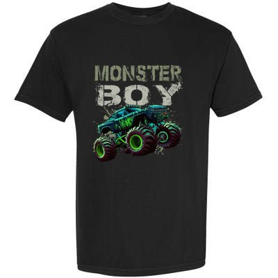 Monster Truck Boy Family Matching Monster Truck Lovers Garment-Dyed Heavyweight T-Shirt