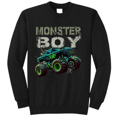 Monster Truck Boy Family Matching Monster Truck Lovers Sweatshirt