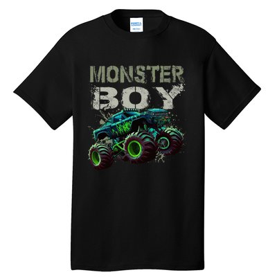 Monster Truck Boy Family Matching Monster Truck Lovers Tall T-Shirt