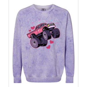 Monster Truck Big Style Vehicle birthday Colorblast Crewneck Sweatshirt