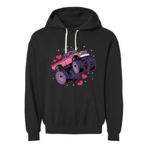 Monster Truck Big Style Vehicle birthday Garment-Dyed Fleece Hoodie