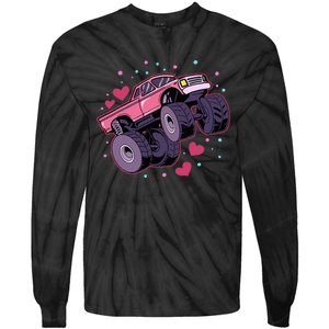 Monster Truck Big Style Vehicle birthday Tie-Dye Long Sleeve Shirt