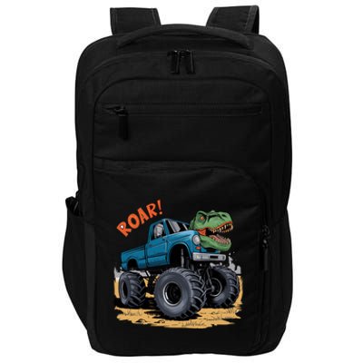 Monster Truck Boy Family Birthday Dino Trex Dinosaur Impact Tech Backpack