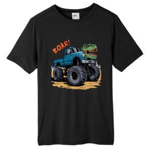 Monster Truck Boy Family Birthday Dino Trex Dinosaur Tall Fusion ChromaSoft Performance T-Shirt