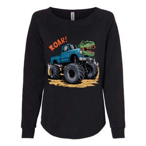 Monster Truck Boy Family Birthday Dino Trex Dinosaur Womens California Wash Sweatshirt