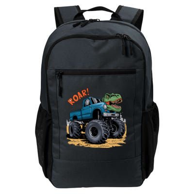 Monster Truck Boy Family Birthday Dino Trex Dinosaur Daily Commute Backpack