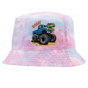 Monster Truck Boy Family Birthday Dino Trex Dinosaur Tie-Dyed Bucket Hat