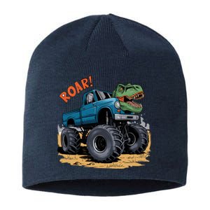 Monster Truck Boy Family Birthday Dino Trex Dinosaur Sustainable Beanie