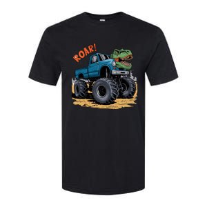 Monster Truck Boy Family Birthday Dino Trex Dinosaur Softstyle CVC T-Shirt