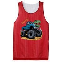 Monster Truck Boy Family Birthday Dino Trex Dinosaur Mesh Reversible Basketball Jersey Tank