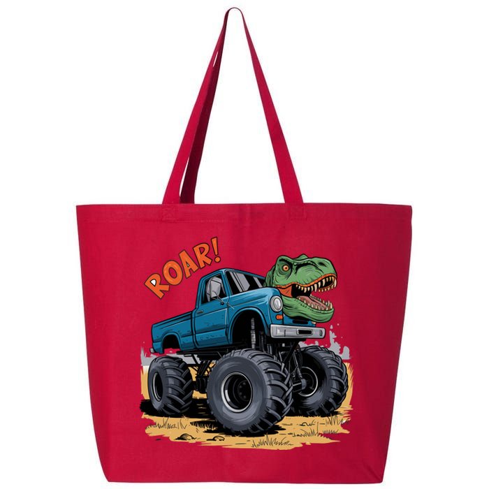 Monster Truck Boy Family Birthday Dino Trex Dinosaur 25L Jumbo Tote