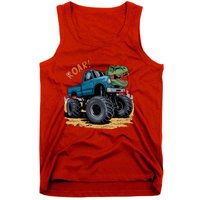 Monster Truck Boy Family Birthday Dino Trex Dinosaur Tank Top