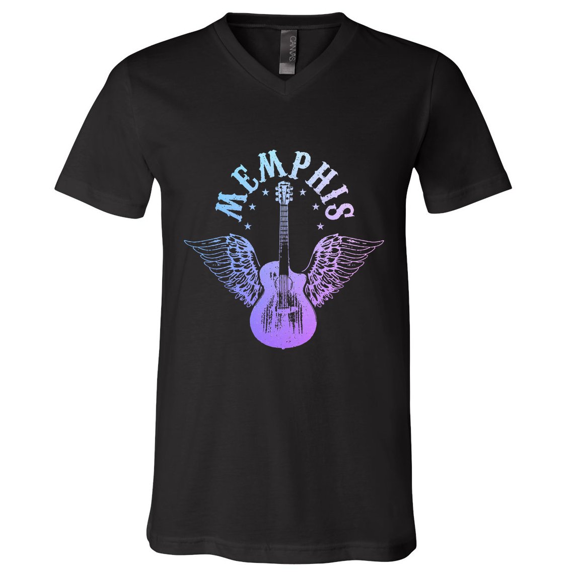 Memphis Tennessee Blues Country Music Guitar Player Vintage V-Neck T-Shirt