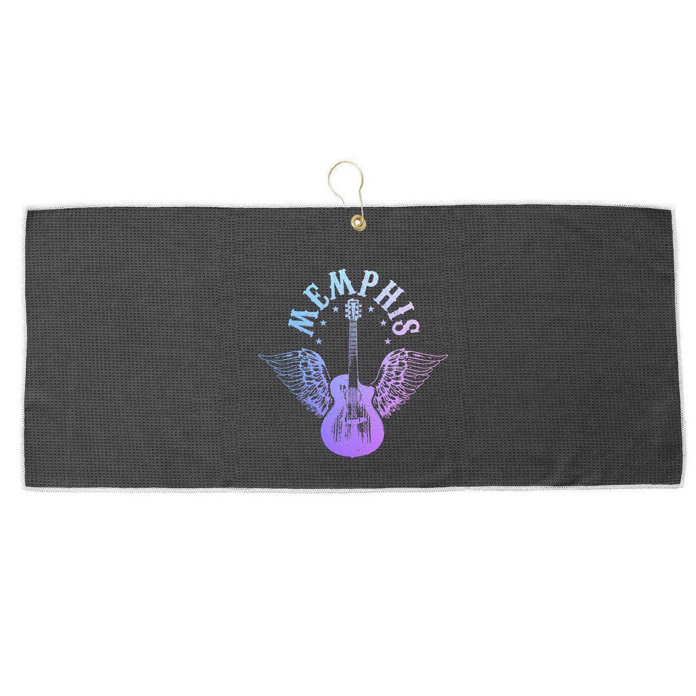 Memphis Tennessee Blues Country Music Guitar Player Vintage Large Microfiber Waffle Golf Towel
