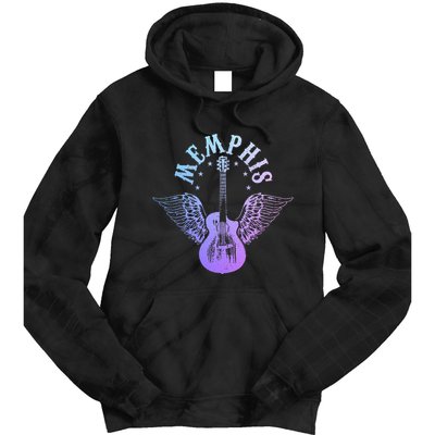 Memphis Tennessee Blues Country Music Guitar Player Vintage Tie Dye Hoodie
