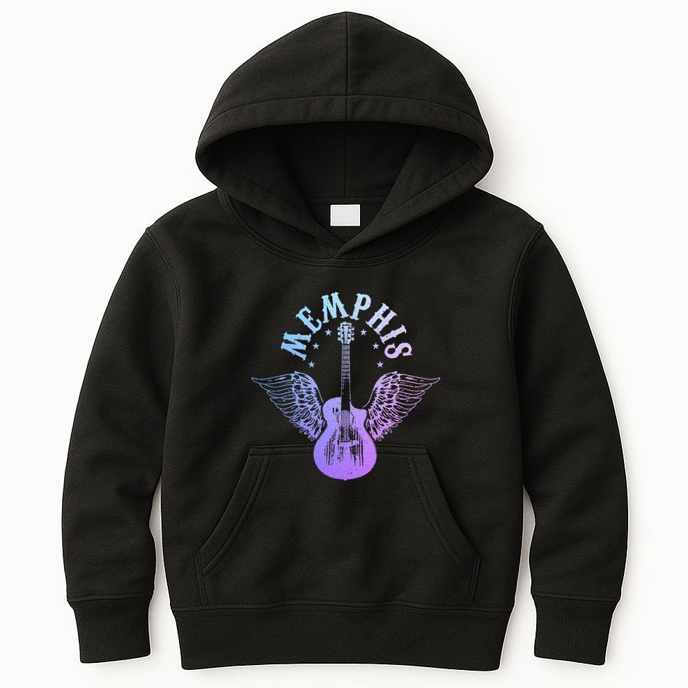 Memphis Tennessee Blues Country Music Guitar Player Vintage Kids Hoodie
