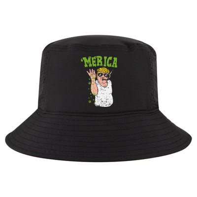 Merica Trump Bae Smoking Weed Cannabis Funny 420 Stoner Gift Cool Comfort Performance Bucket Hat