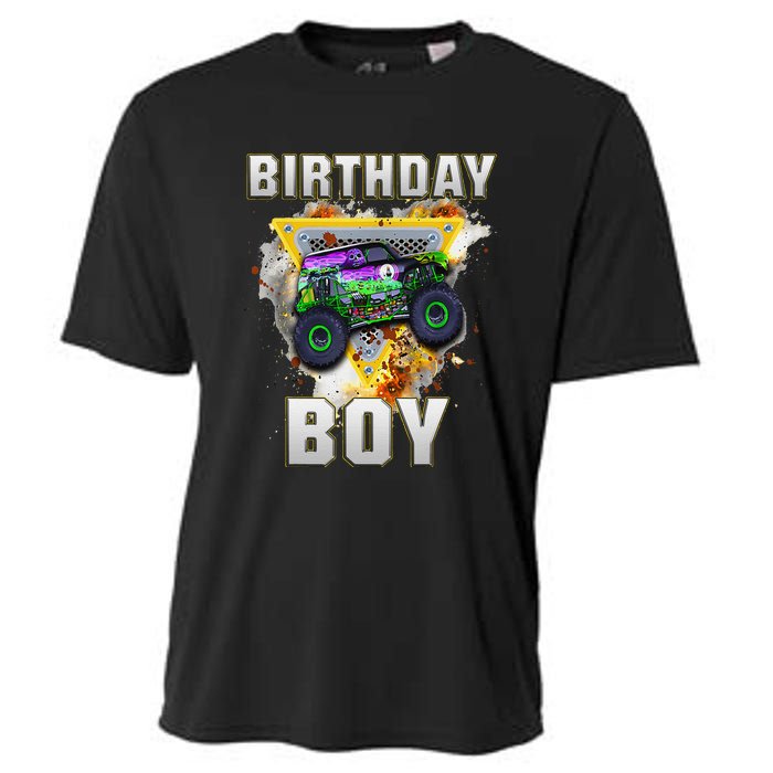 Monster Truck Birthday Boy Monster Truck Are My Jam Lovers Gift Cooling Performance Crew T-Shirt