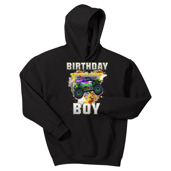 Monster Truck Birthday Boy Monster Truck Are My Jam Lovers Gift Kids Hoodie