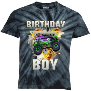 Monster Truck Birthday Boy Monster Truck Are My Jam Lovers Gift Kids Tie-Dye T-Shirt