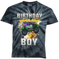 Monster Truck Birthday Boy Monster Truck Are My Jam Lovers Gift Kids Tie-Dye T-Shirt