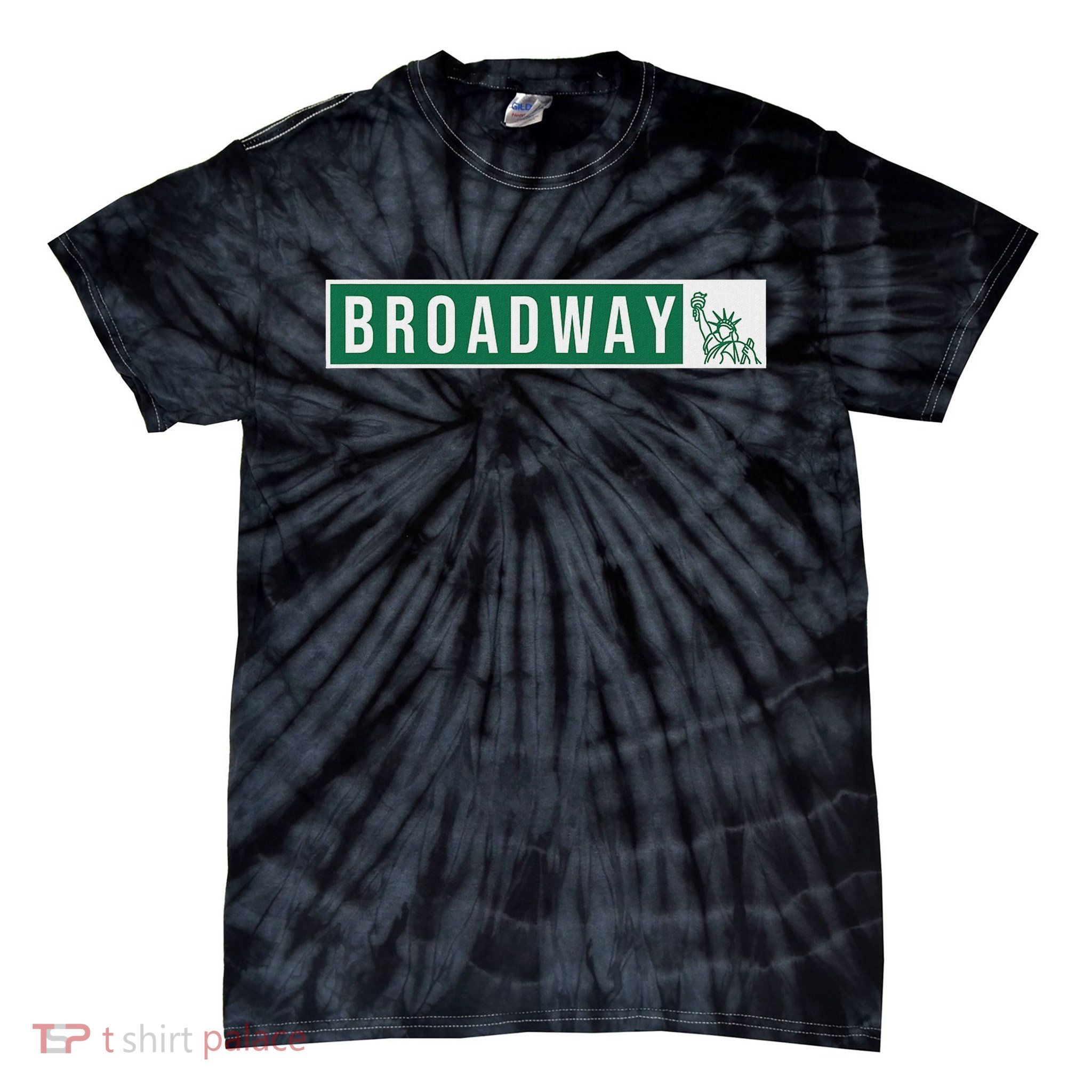 Musical Theater Broadway Street Sign Tie-Dye T-Shirt