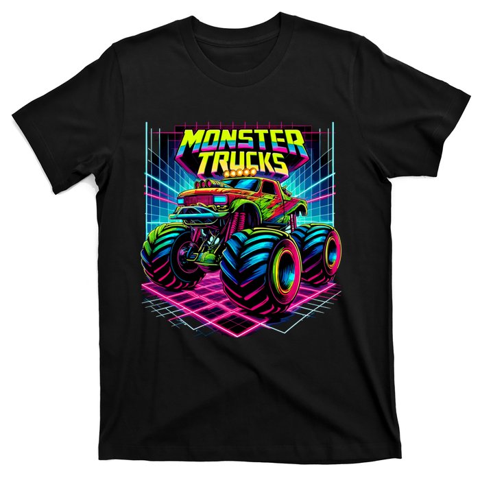 Monster Truck Birthday Party Retro Monster Trucks Lover T-Shirt